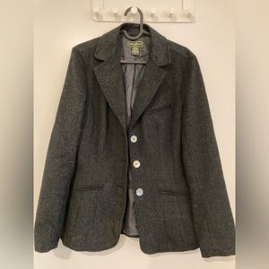 Eddie Bauer Grey Wool Angora Blazer - Size Medium